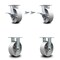 Service Caster 6 Inch Kingpinless Semi Steel Wheel Caster Brakes and Swivel Locks 2 Rigid, 2PK SCC-KP30S620-SSR-SLB-BSL-2-R-2 - alternate 1